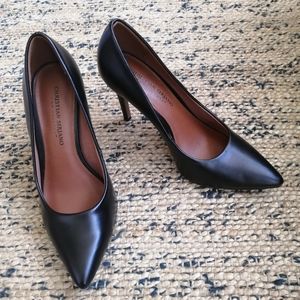 Christian Siriano Black Heels, size 7W